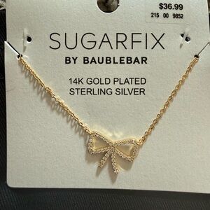 SUGARFIX by BaubleBar 14K Gold Plated Bow Pendant Necklace